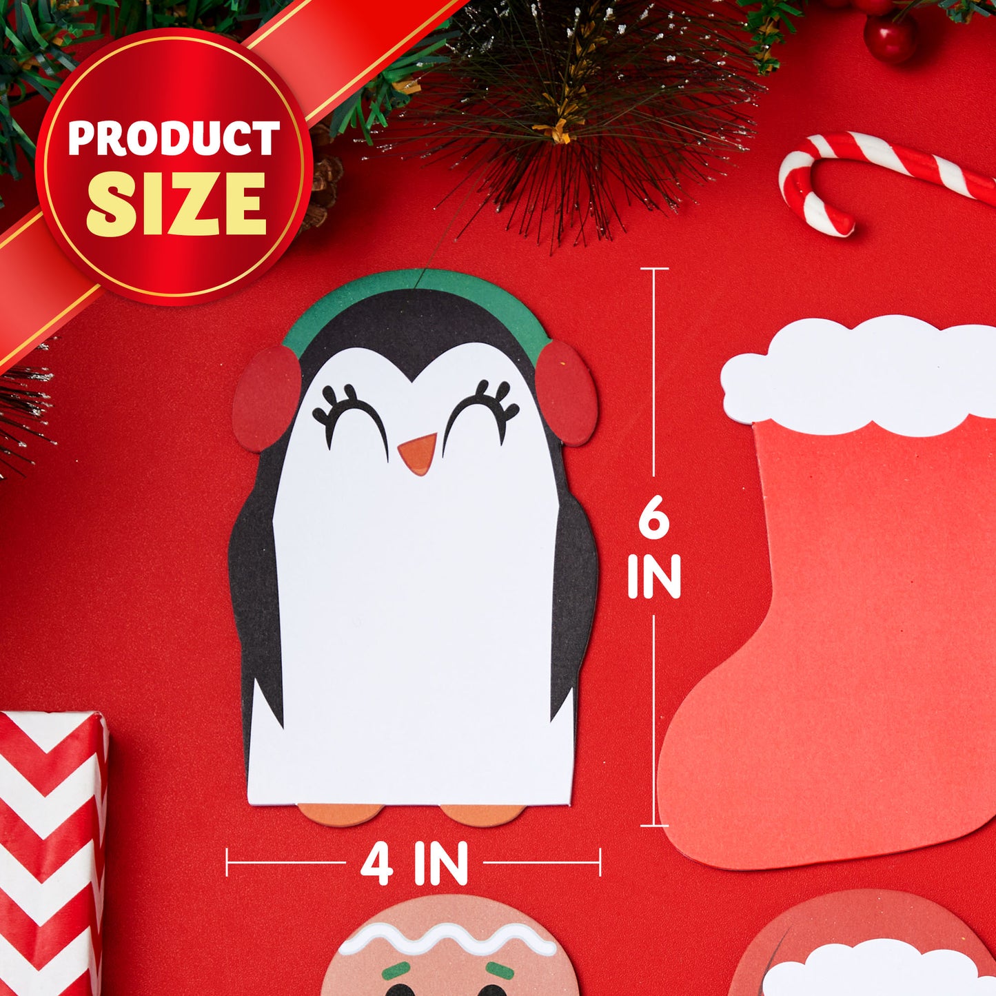 SYNCFUN Christmas Characters Notepads, 24 Packs