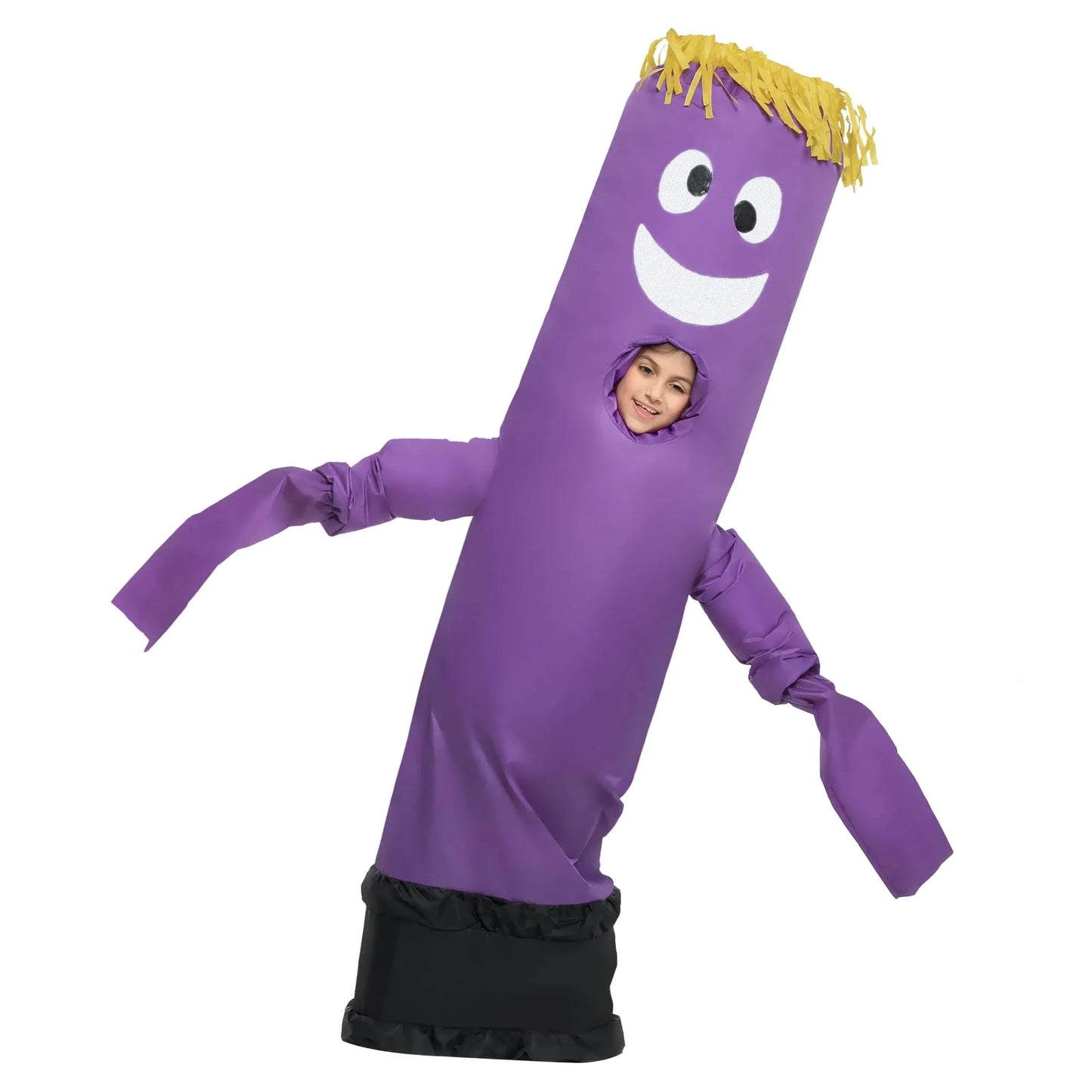 Syncfun Inflatable Halloween Costume for Kids,Inflatable Tube waving arms and dancing,Full Body Dress UP (Purple)