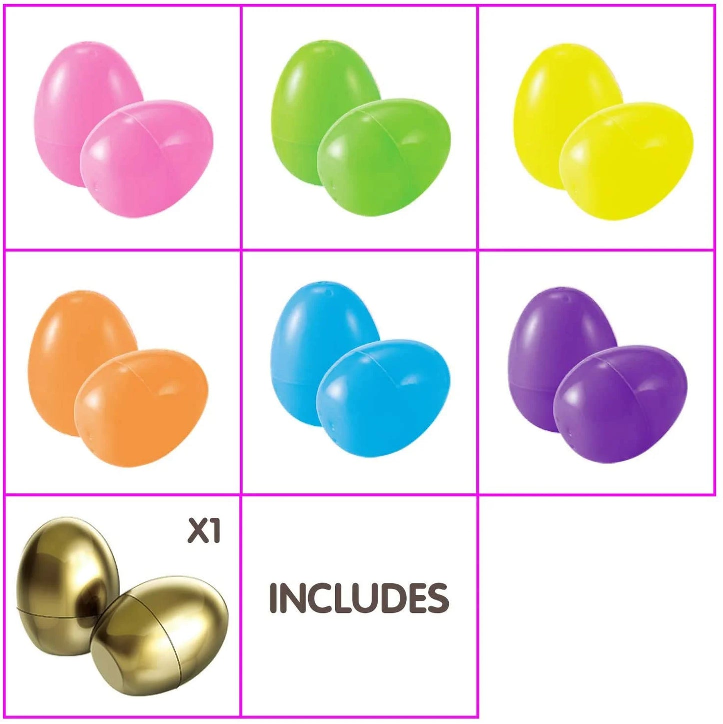 60 Pieces 2.3" Easter Eggs include 1 Golden Egg for Filling Specific Treats, Easter Theme Party Favor, Easter Eggs Hunt, Basket Stuffers Filler, Classroom Prize Supplies