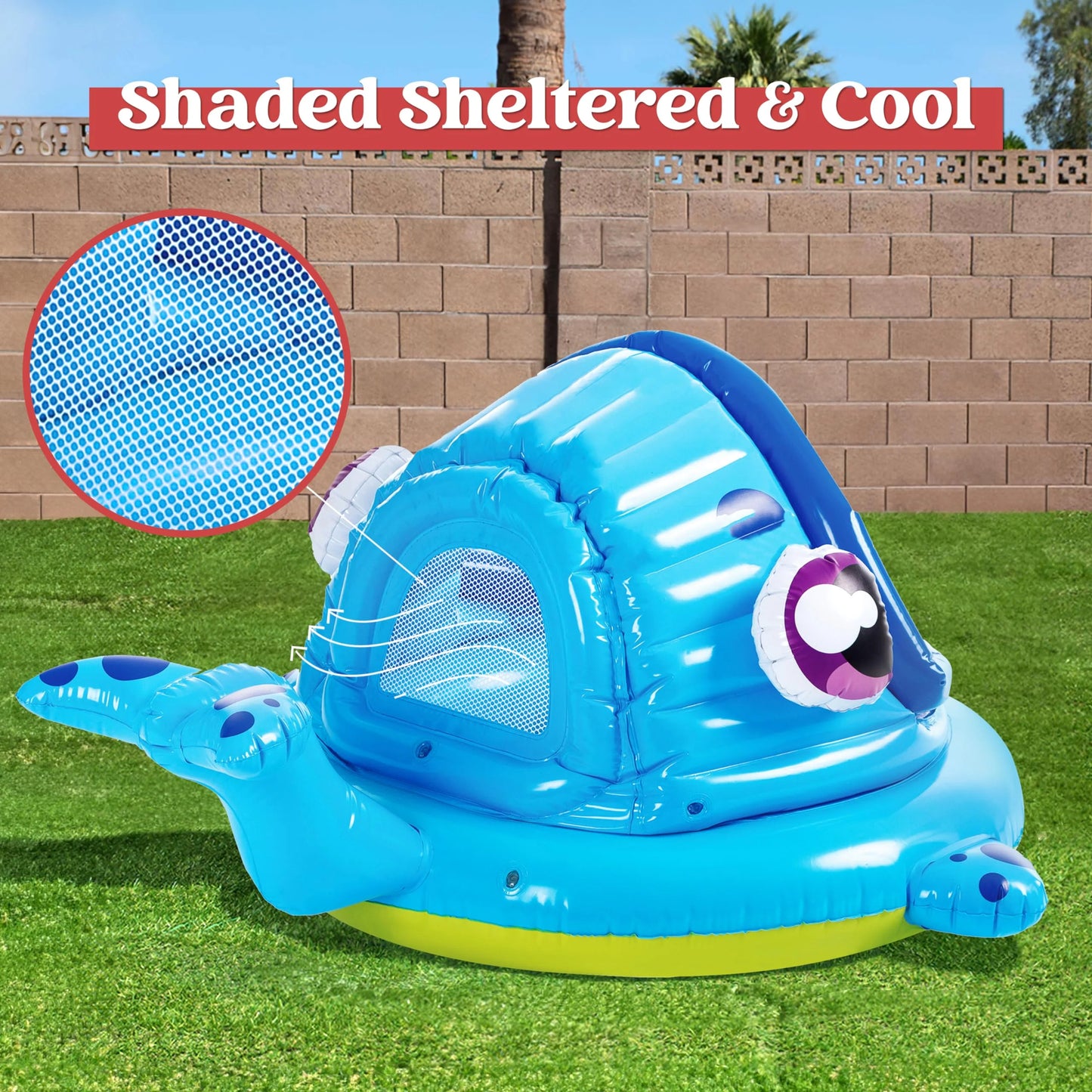 SYNCFUN Inflatable Shade Kiddie Pool for Baby, Whale Baby Pool Tent, Infant Swimming Pool for Kids（54" x 56" x 28"）,Blow Up Toddler Pool for Swim Party Toys Summer Water Beach Fun