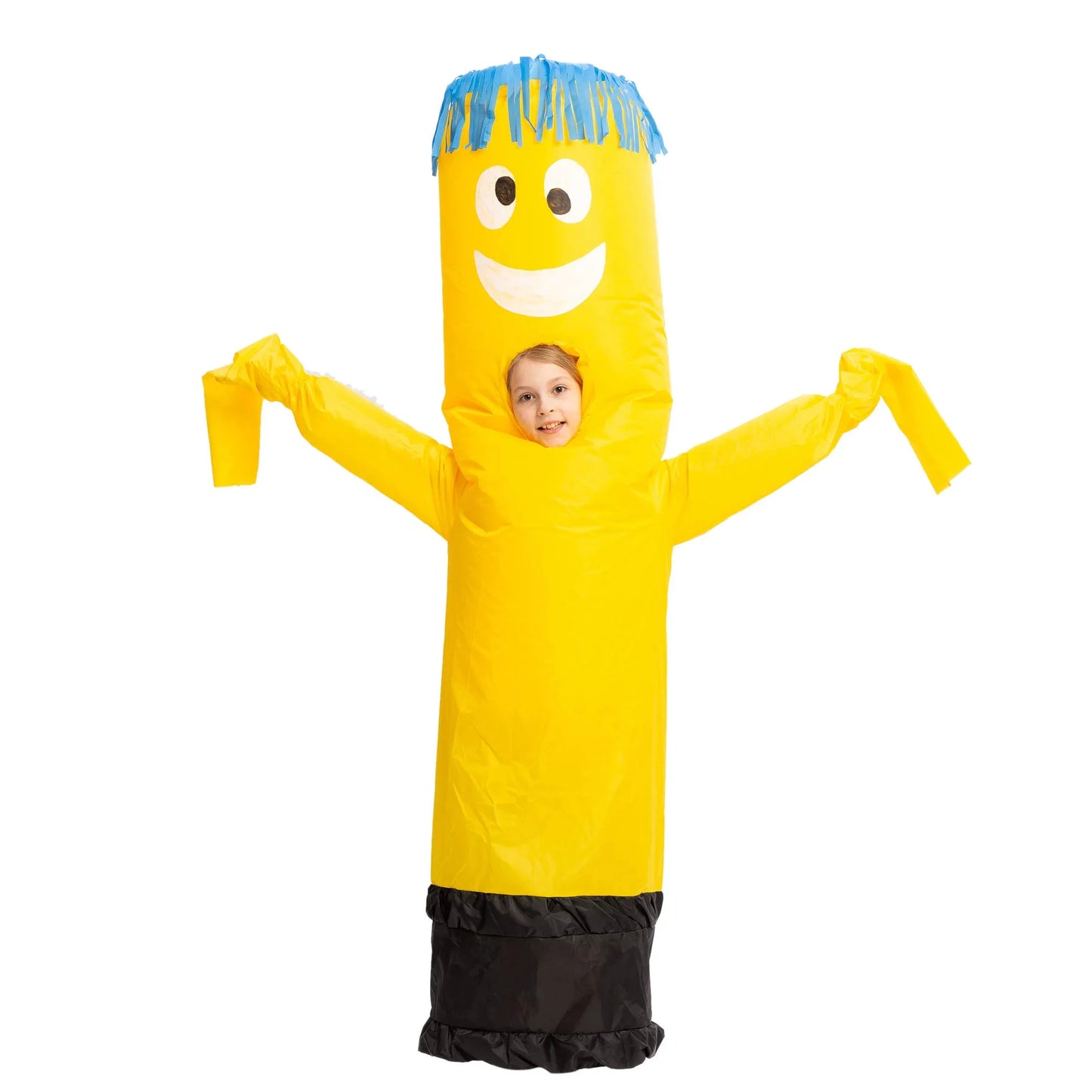 Syncfun Inflatable Halloween Costume for Child, Inflatable Tube waving arms and dancing, Full Body Dress UP (Yellow)