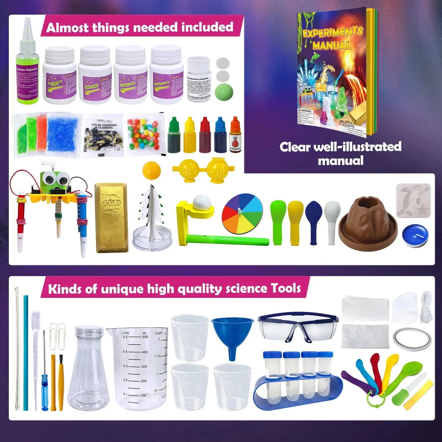 Syncfun Science Kits for Kids, 150 Experiments Science Set, Birthday Gifts and STEM Project Educational Toys for Boys and Girls