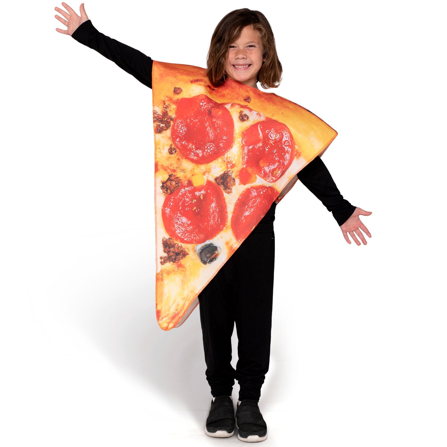 Joyfy Halloween Pizza Costume for Kids, Pizza Slice Food Costume Funny Suit for Toddler Child Teens Halloween Party Cosplay