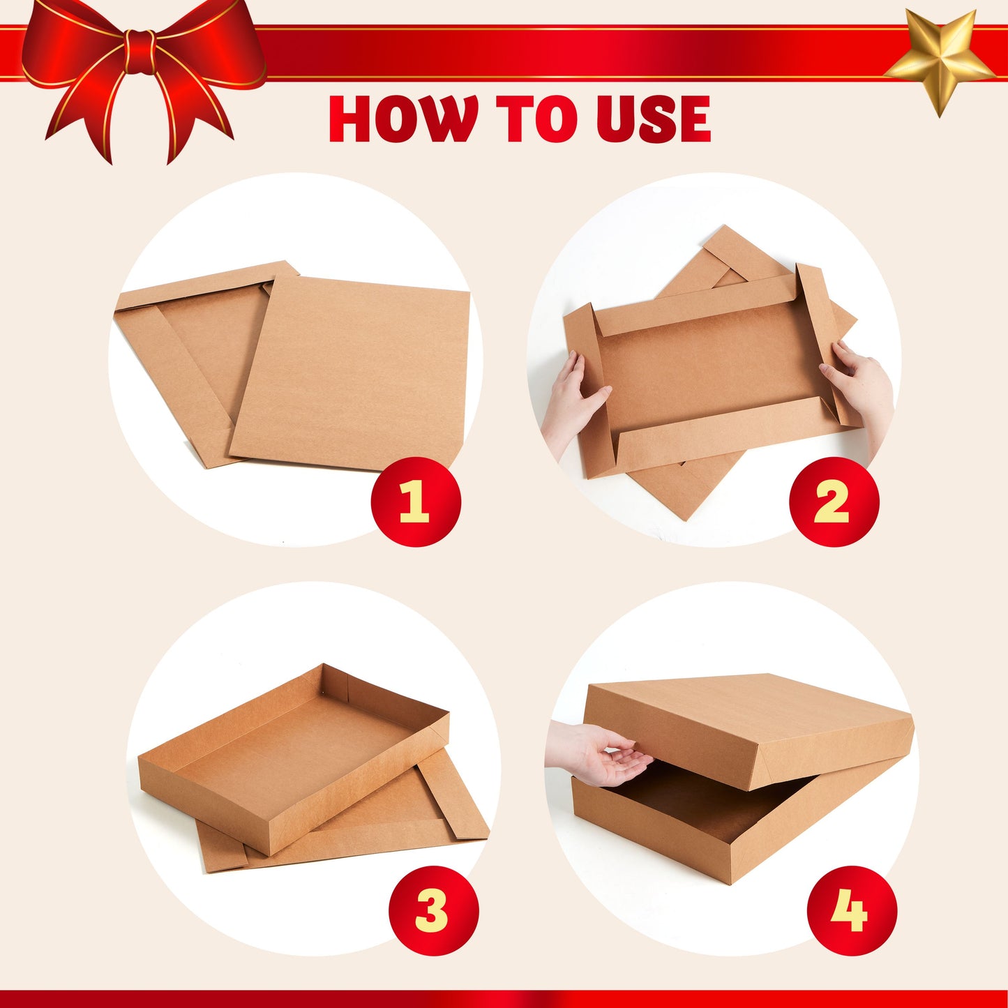 SYNCFUN 12 Pcs Brown Large Gift Boxes Cardboard Shirt Boxes with Lids for Sweaters, Robes for Christmas, Holiday, Xmas, Father's Day, Birthdays Gift Wrapping, School Classrooms Party Favors Supplies