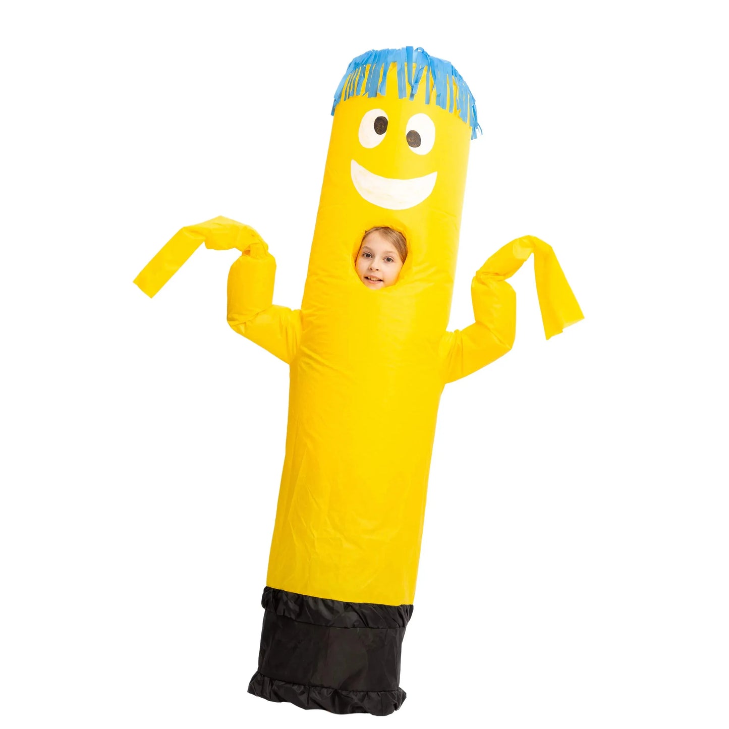 Syncfun Inflatable Halloween Costume for Child, Inflatable Tube waving arms and dancing, Full Body Dress UP (Yellow)