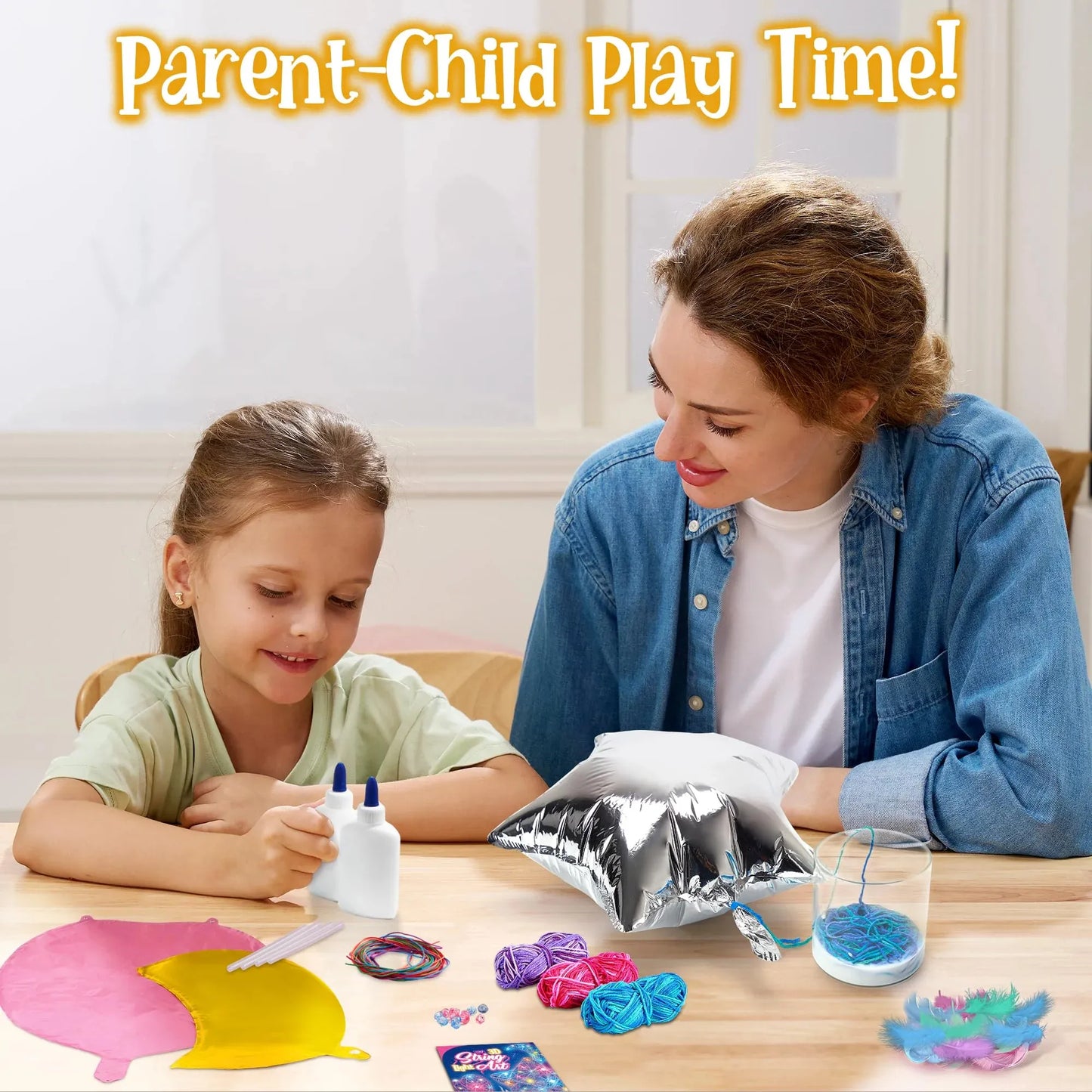 Joyfy 3-Pack 3D String Art Kit for Kids - with 30 Multicolor LED Bulbs Crafts, Birthday Christmas Gifts for Girls Ages 6-12