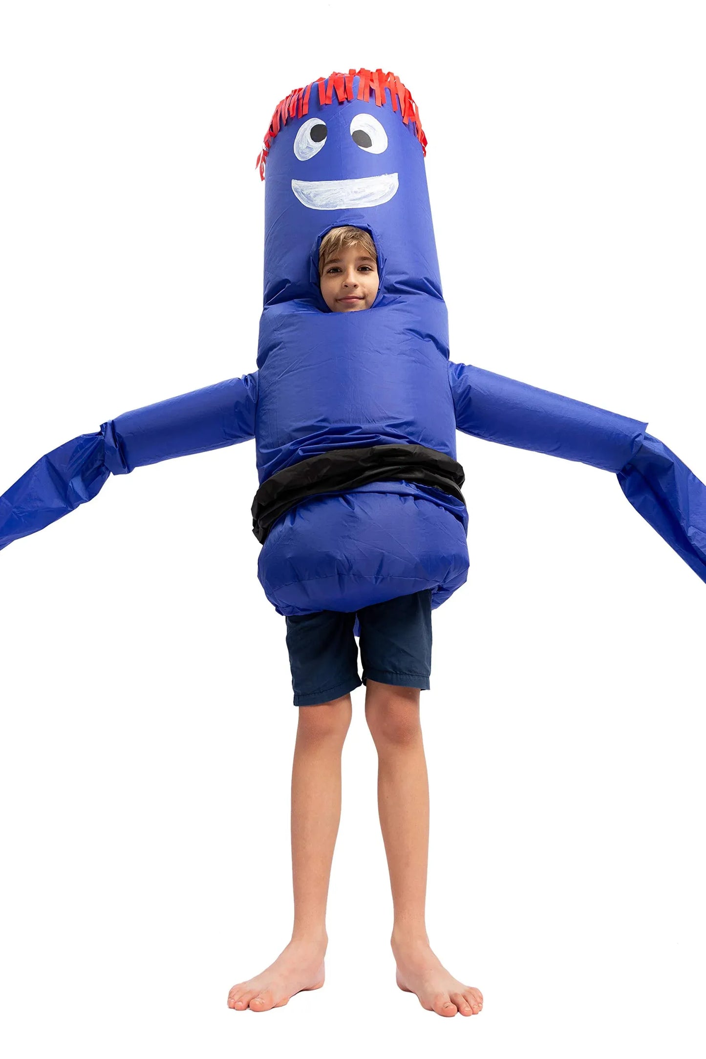 Syncfun Inflatable Halloween Costume for Child, Inflatable Tube waving arms and dancing, Full Body Dress UP (Blue)