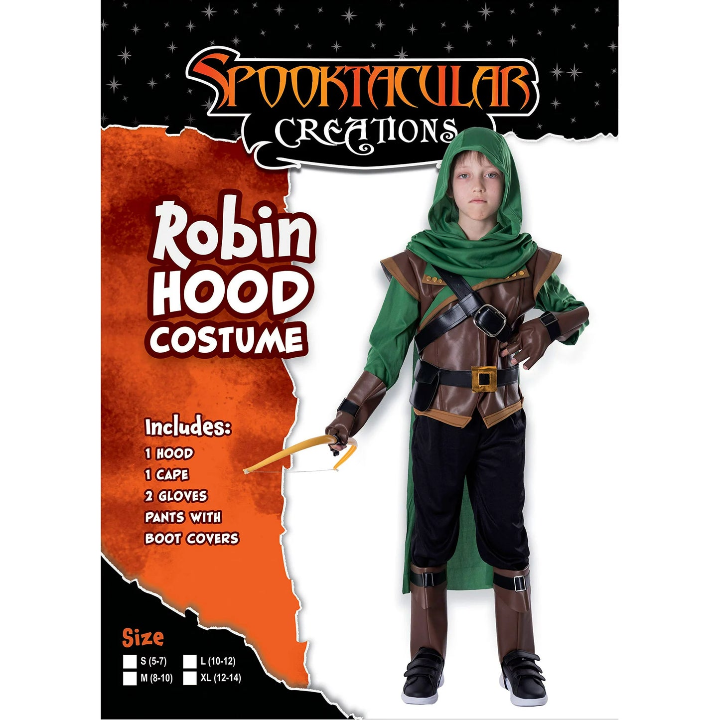 Spooktacular Creations Robin Hood Costume Set for Kids, Halloween Dress UP Party, Renaissance Costume Boy, Robin Hooded Cloak, Medieval Costume