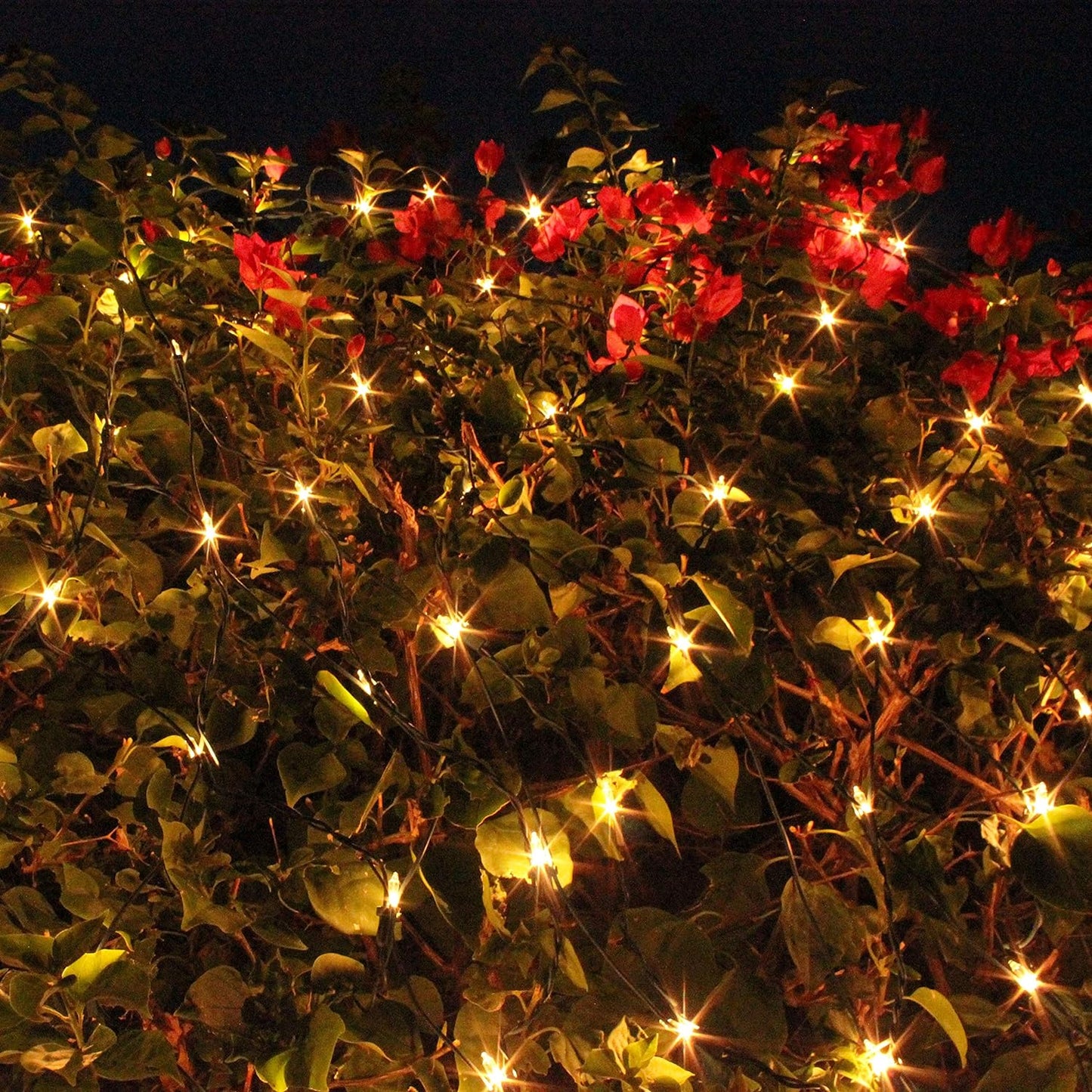 Syncfun 2 Pack of 150 Christmas Net Lights for Bushes,4 x 6 FT Warm White Incandescent Christmas Lights Net Lights Outdoor Mesh Lights for Bushes Garden Party Xmas Tree Decoration