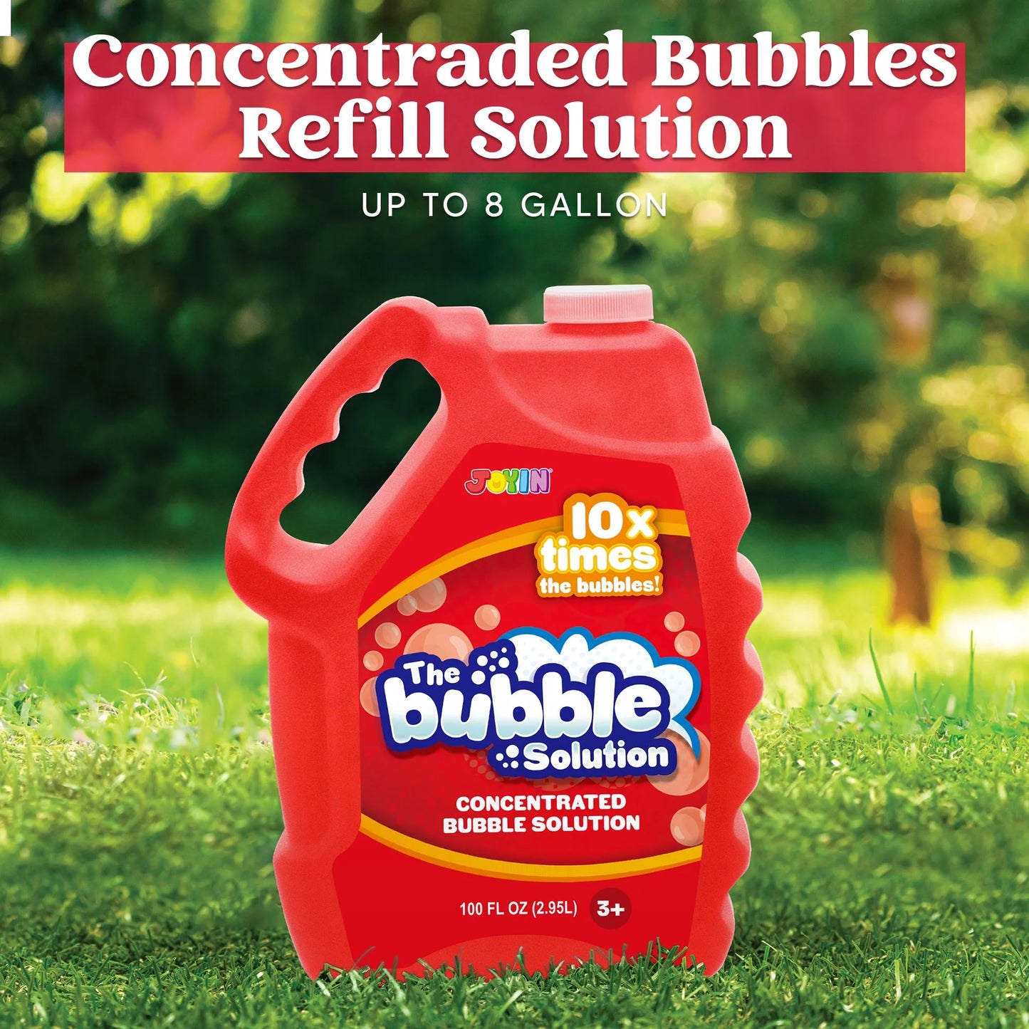 Syncfun 100 Oz Concentrated Bubble Solution, up to 8 Gallon for Bubble Machine ,Bulk Bubbles Outdoors for Summer Party Favor