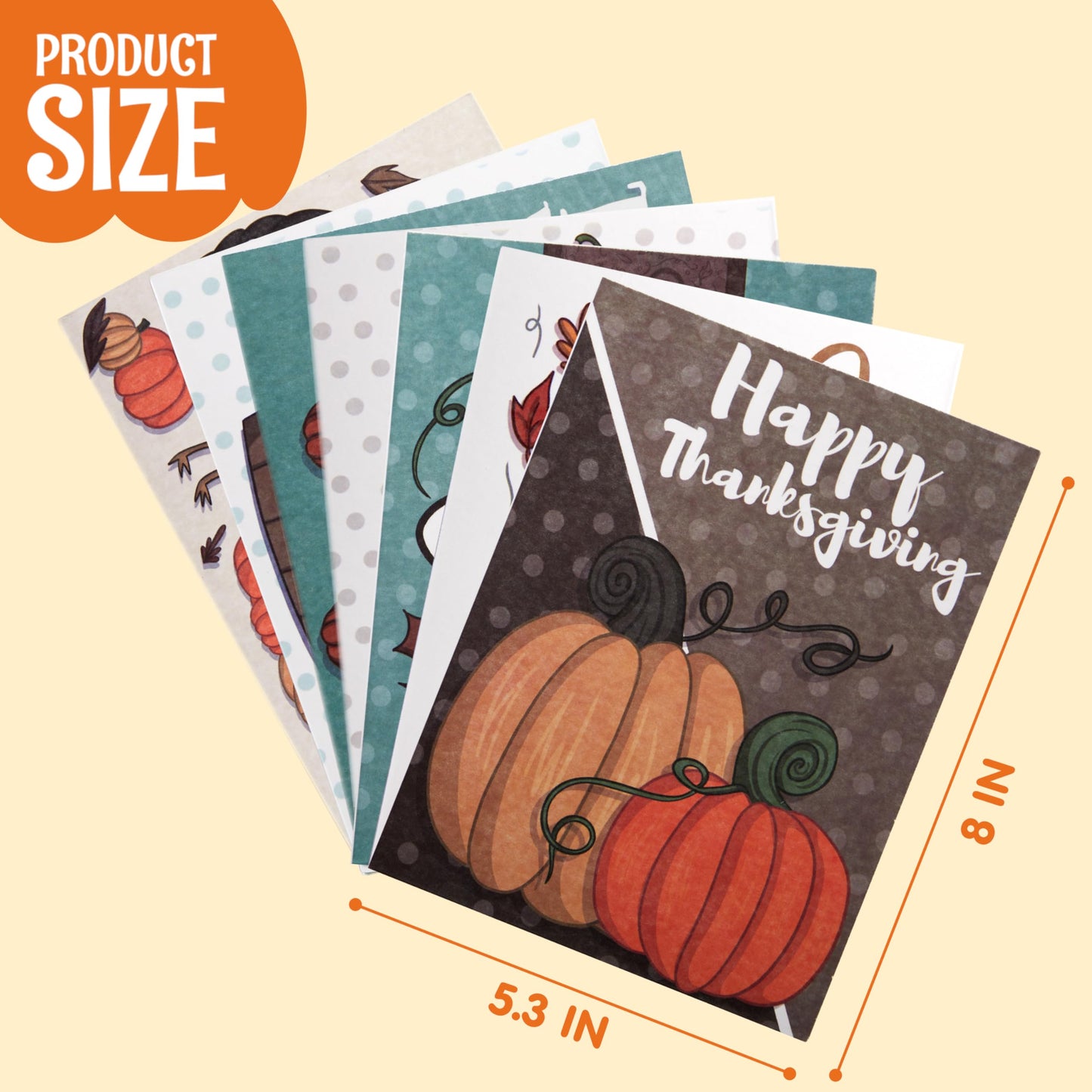 JOYIN 36Pcs Thanksgiving Greeting Gift Cards for Christmas Dinner Holiday Parties Celebrations Harvest