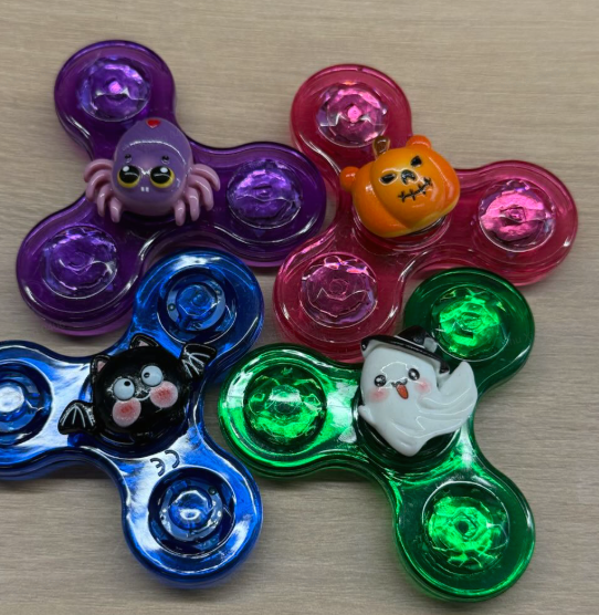 Joyfy Halloween Light up Fidget Spinner Toys, 4 PCS