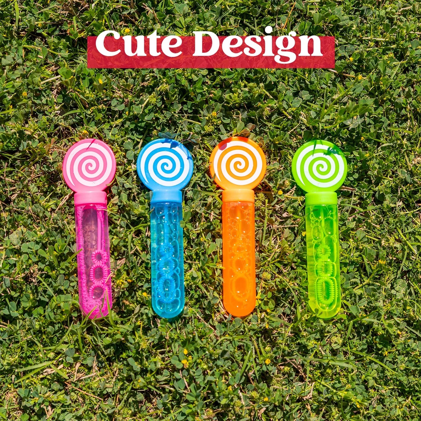 SYNCFUN 24 Pack Mini Bubble Wands for Themed Birthday, Wedding, Bubble Maker Summer Toys for Kids, Summer Gifts, Bubbles Sticks Fun Toy