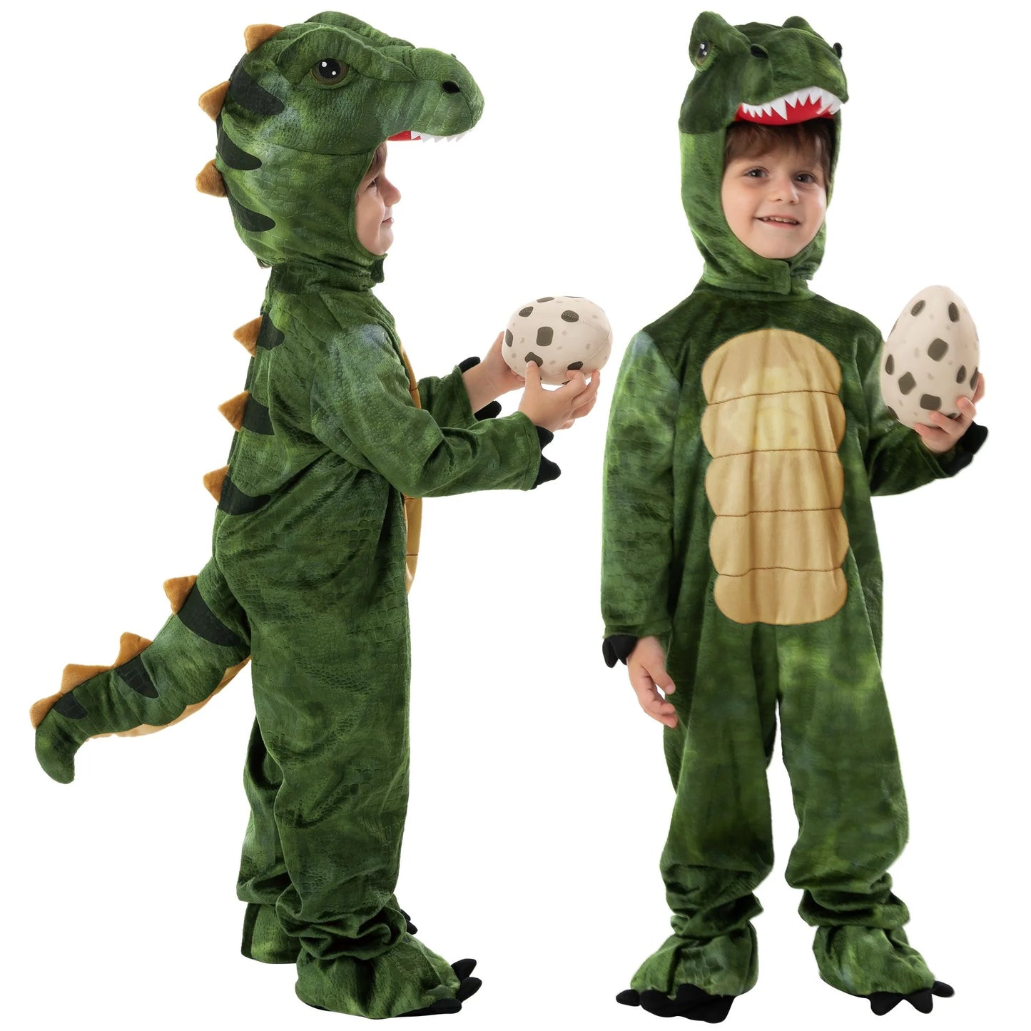 Joyfy Realistic Tyrannosaurus Rex Costume Dinosaur Onesie with Easter Eggs for Kids and Toddlers Halloween Party Dress up