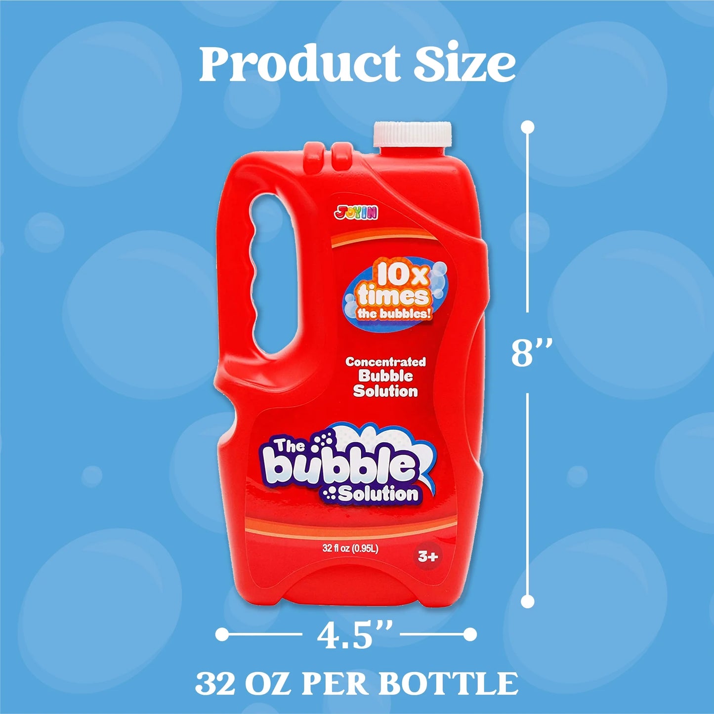 Syncfun 2 Bottles Bubble Solution Refill,64 oz Bubble Up to 5 Gallon for Kids,Bubble Gun,Bubble Gun Blower,Bubble Machine for Kids