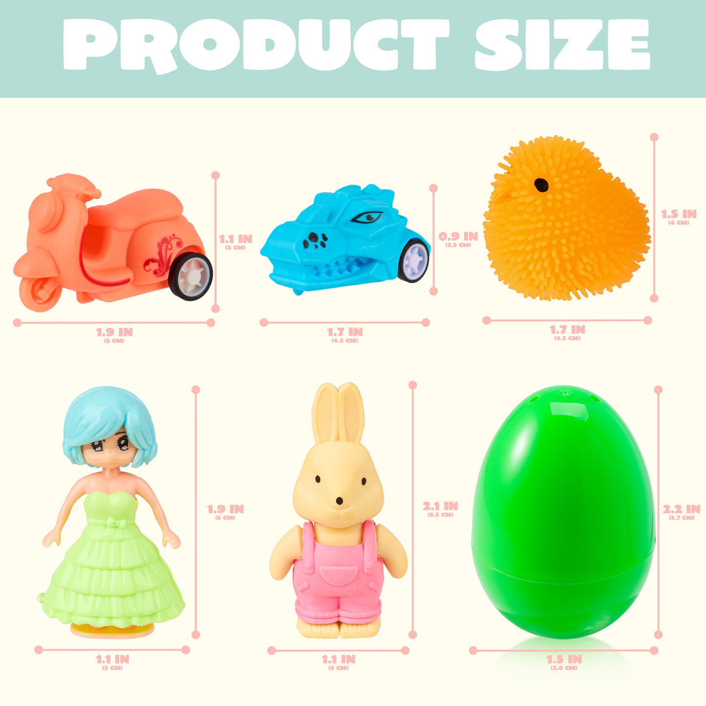 Joyfy 60 Packs Prefilled Easter Eggs with Assorted Toys,2.4" Easter Egg Bulk for Kids,Easter Eggs Hunt Events,Basket Stuffers Fillers,Classroom Prize Supplies