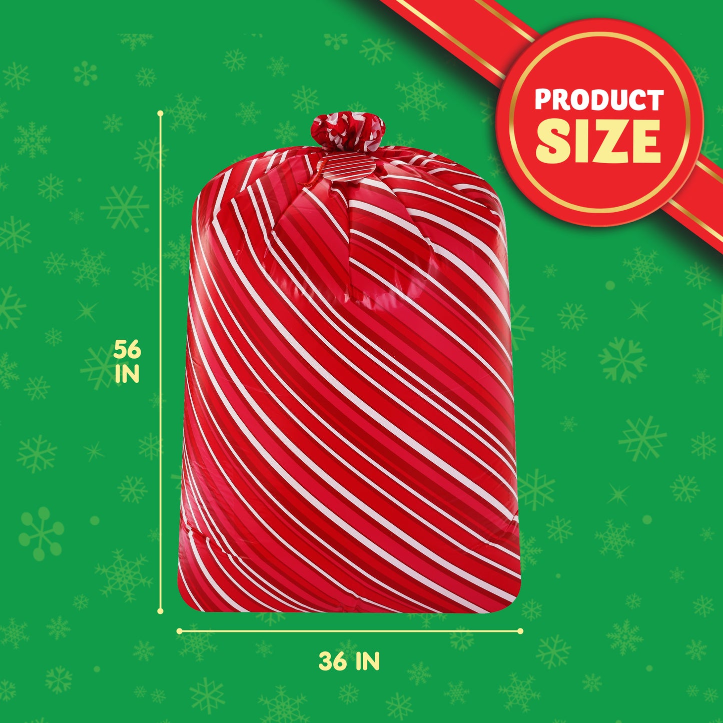 Joyfy 3 Pcs Jumbo Christmas Gift Bags, 56”x36” Red Xmas Large Plastic Gift Bags with Tags for Santa Parties Supplies, Gift Wrapping