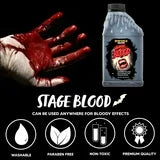 Joyfy 2 Pcs 16 oz Halloween Fake Blood,Vampire Blood Makeup Bottle,Halloween Blood Zombie Makeup,Vampire Makeup Kit for Adults,Halloween Costume Vampire Accessories