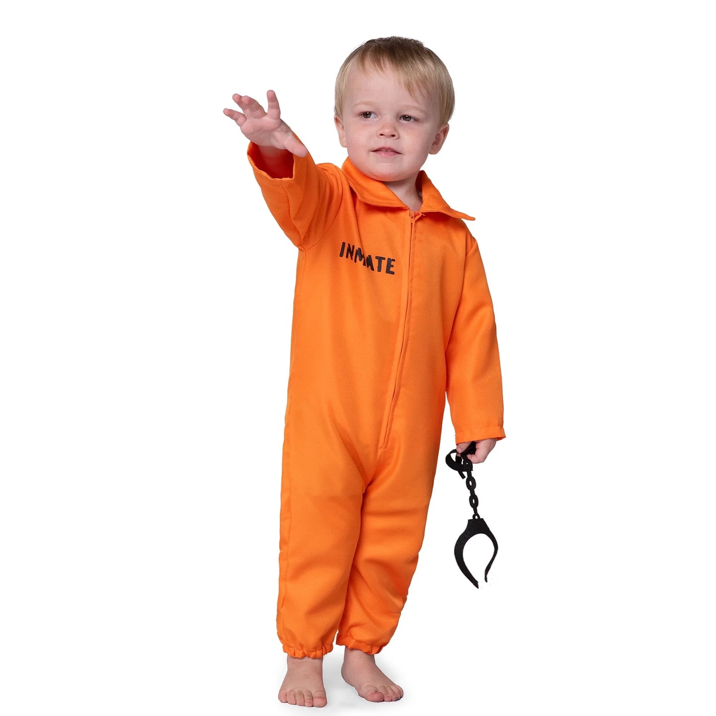 Joyfy Halloween Baby Prisoner Costume, Orange Prisoner Costume, Suitable for 0-4 Years Old Infants Halloween Dress up Party