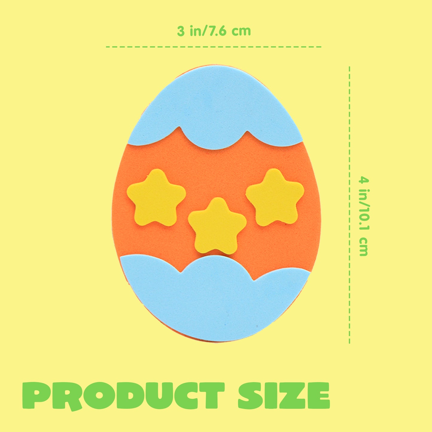 Joyfy 24Pcs Easter Egg Craft Kit for Kids,Egg Foam Magnets DIY Easter Arts and Crafts for Easter Art Activites Home School Easter Decoration