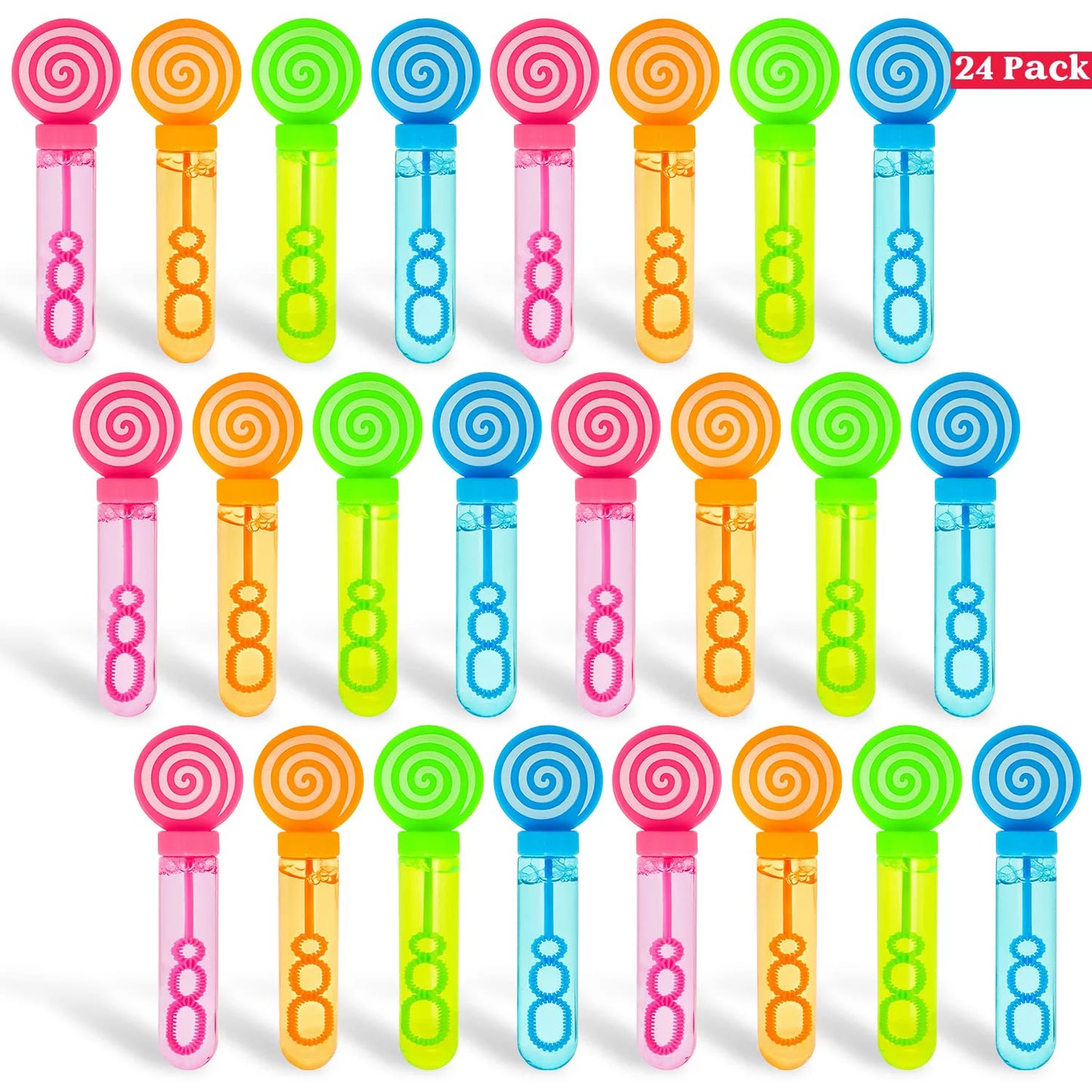 SYNCFUN 24 Pack Mini Bubble Wands for Themed Birthday, Wedding, Bubble Maker Summer Toys for Kids, Summer Gifts, Bubbles Sticks Fun Toy
