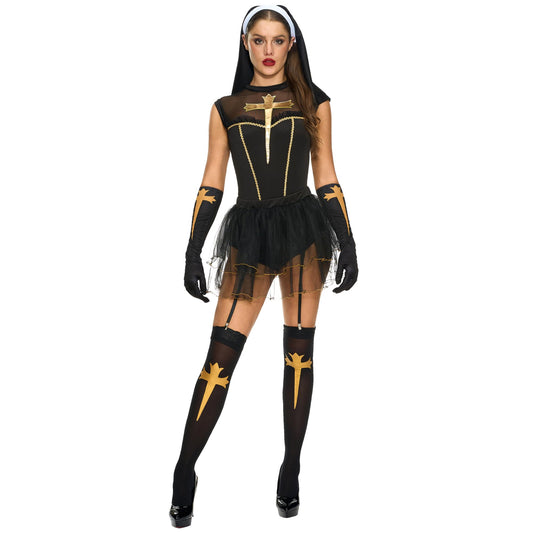 SYNCFUN Women Nun Costume for Halloween Costumes Woman
