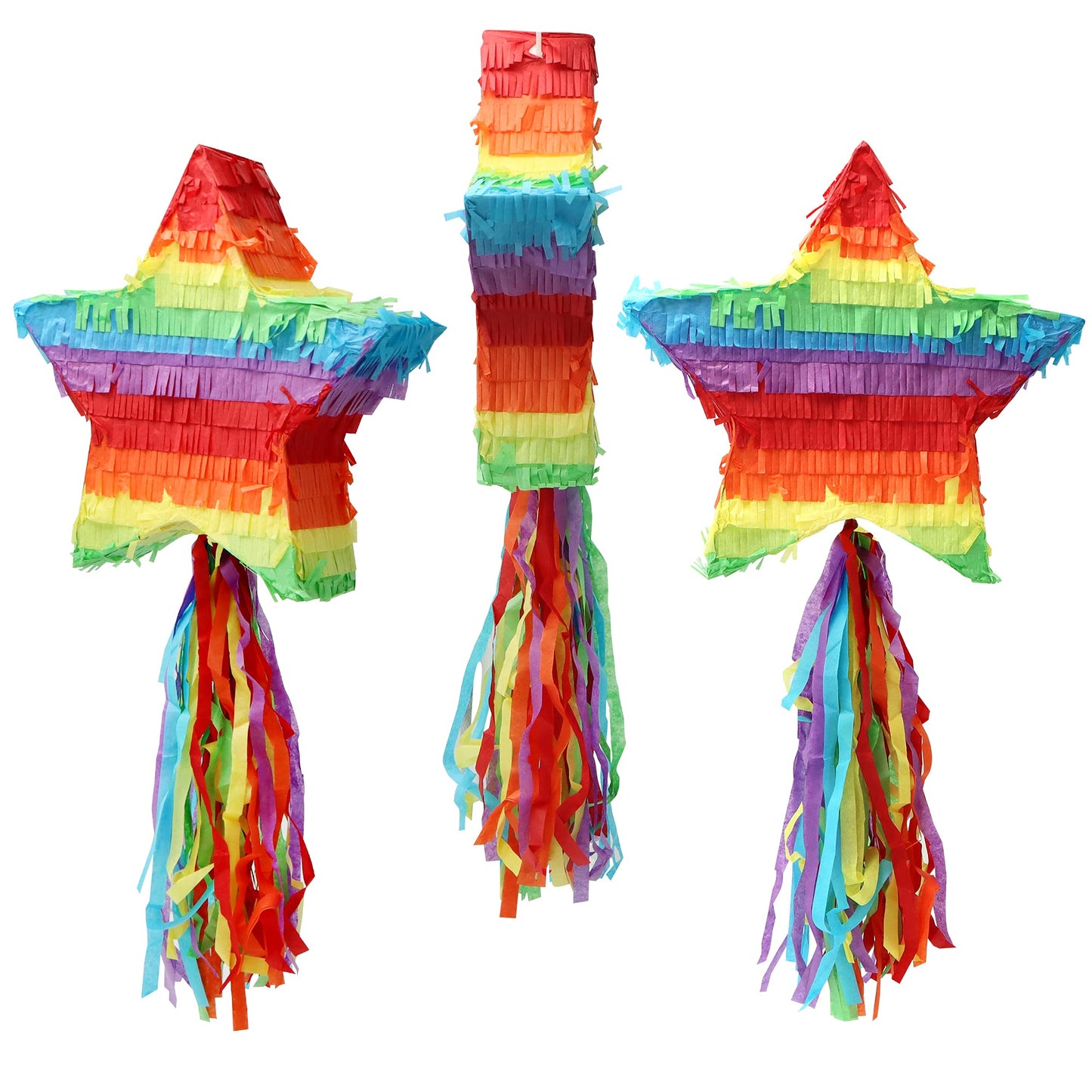 SYNCFUN Star Pinata for Kids Birthday Party 12.6"x 12.6"x 3" Party Supplies for Cinco De Mayo, Fiesta Taco, Luau Event, Mexican Theme Decoration, Taco Tuesday Event