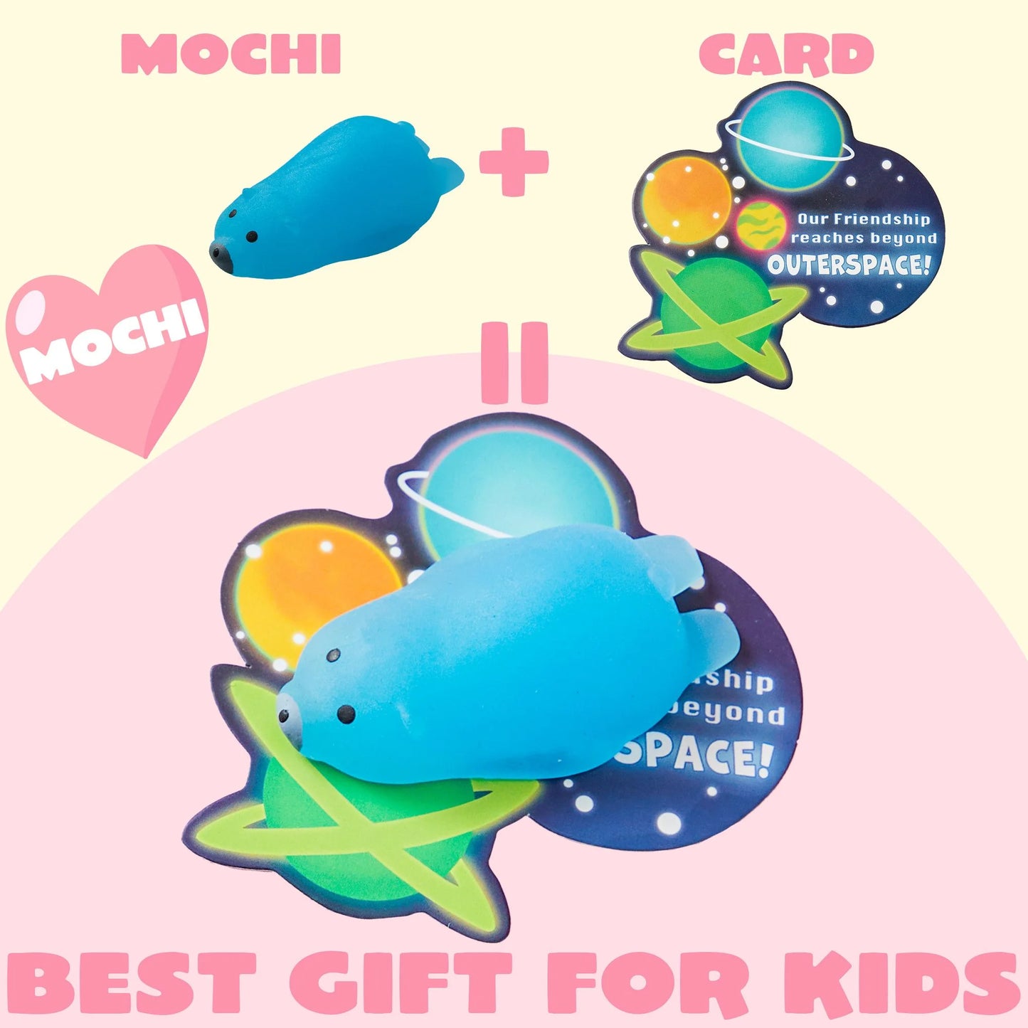 28 Packs Valentines Day Gift Cards with Mochis, Glow in The Dark Mochi squishy toys, Stress Relief Fidget Toys for Kids Valentine's Classroom Exchange, Party Favors, School Prizes