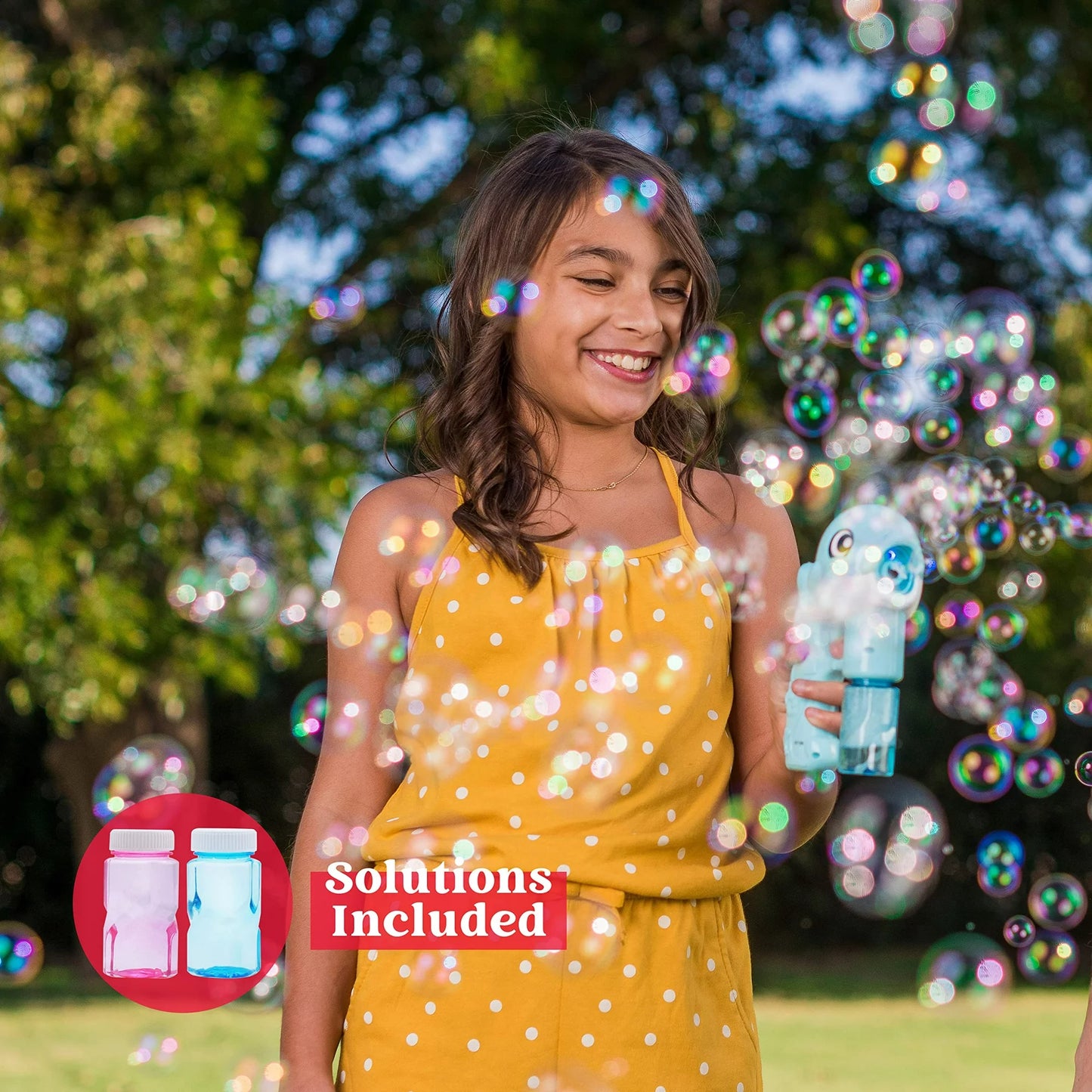 JOYIN 2 Bubble Guns Kit, Whale Automatic Bubble Maker Blower Machine with 4 Bubble Solutions for Kids, Bubble Blaster, Summer Toy, Birthday, Outdoor & Indoor Activity