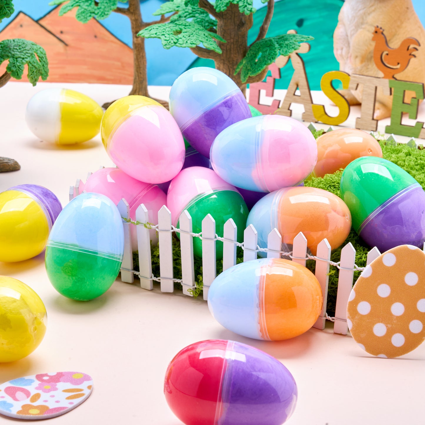 Joyfy 18 Pcs Easter Slime Eggs Kit for Kids Boys Girls Stress Relief Toys Party Favors for Kids,Easter Egg Basket Stuffers Birthday Gifts