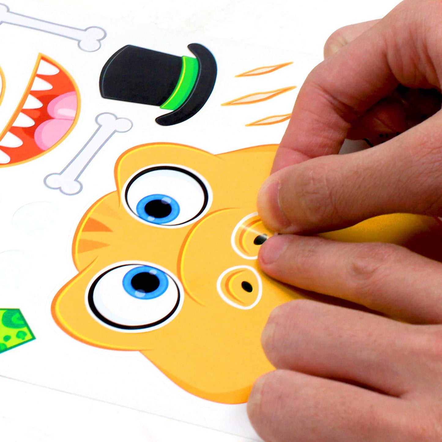 SYNCFUN 36 Sheets Make-a-Face Sticker Sheets, 1000+ Make Your Own Animal Mix and Match Stickers for Kids, Birthday Holiday Party Favor Craft Gifts for Toddlers, 9.8"x6.7"