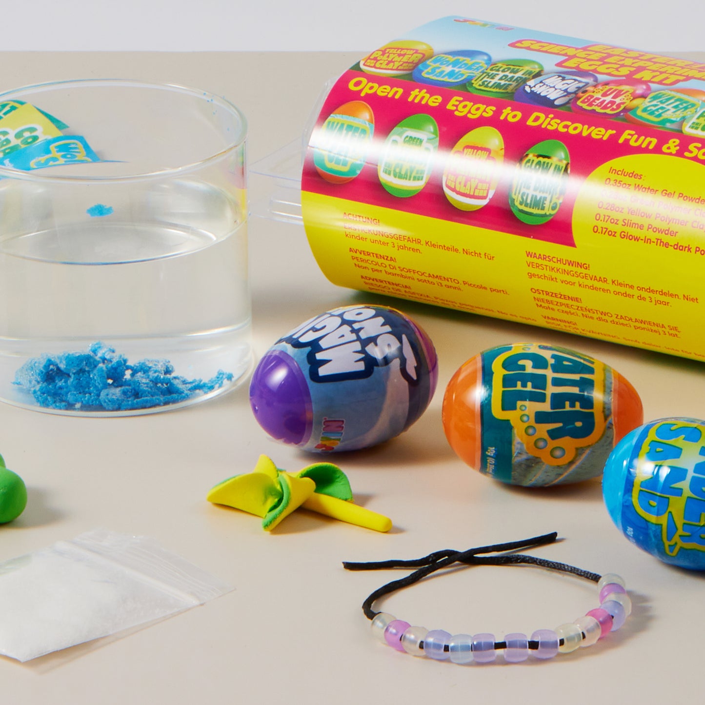 JOYFY 8 Easter Science Experiment Eggs, Colorful Eggs with Pre installed Science Activity Kit