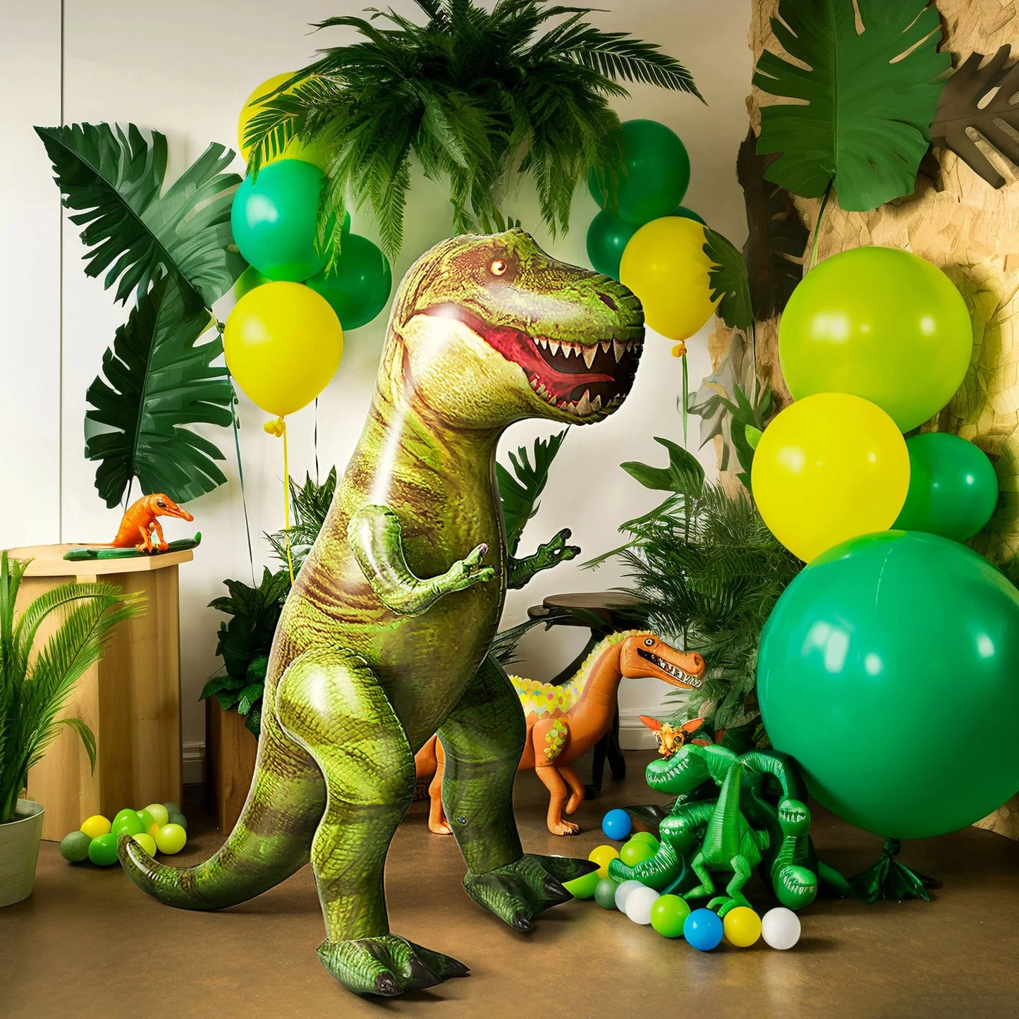 JOYIN 62" Giant T-Rex Dinosaur Inflatable for Party Decorations, Birthday Party Gift for Kids and Adults (Over 5Ft. Tall)