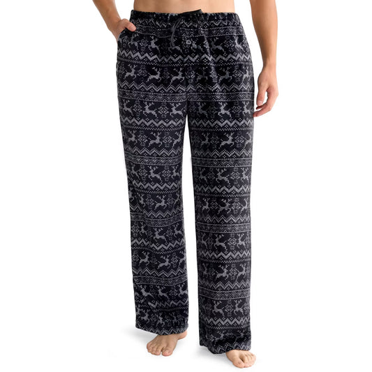 Men micro fleece Pajama Pant Fair Island grey-3XL