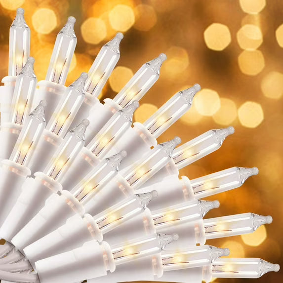 SYNCFUN Clear Christmas Lights,19.5FT 100-Count Led Clear White Christmas String Lights,Connectable White Wire Xmas Tree Lights for Indoor Outdoor Christmas Decorations Holiday Party Decor