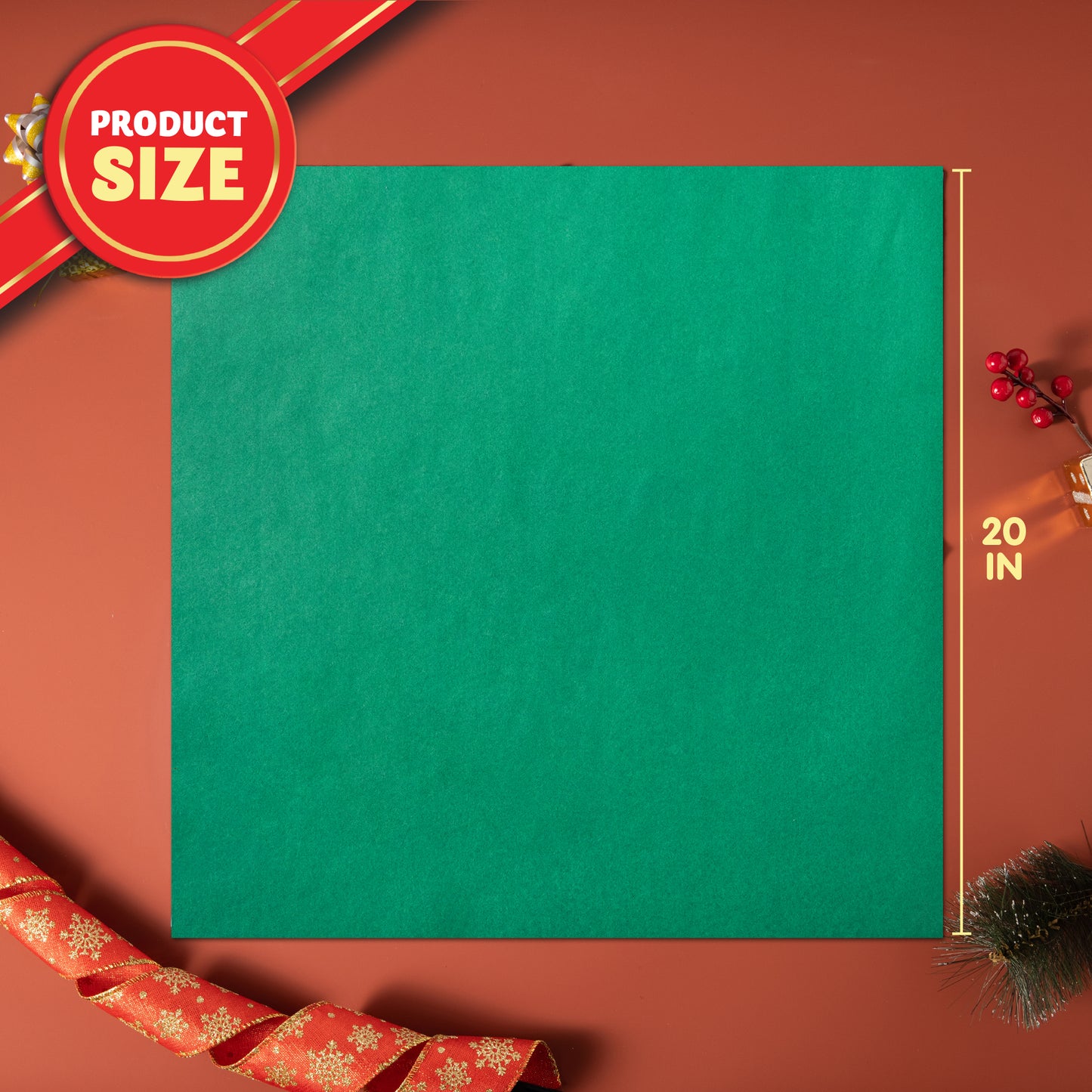 Joyfy 72 Sheets Christmas Tissue Paper Assorted Design (Red, Green & White) 20" x 20" Christmas Wrapping Tissue for Gift Bags DIY Crafts Party Decorations