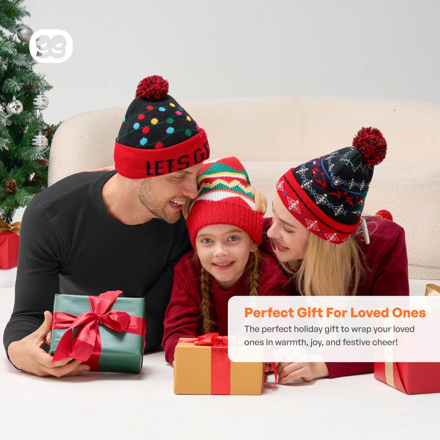 Joyfy Christmas Hats,Elf Felt Hats for Adults Funny Hats for Christmas Holiday Party Costume Favors Gifts Accessoriess