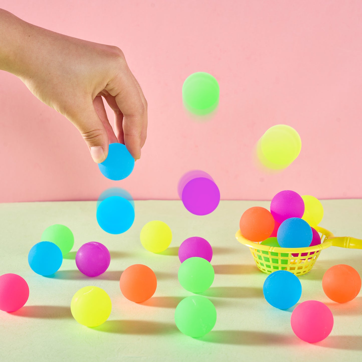 Joyfy 24 Pcs Bouncy Balls Multi Neon Party Favors 6 Colors 32mm Rubber Bouncing Balls Toys for Kids Small Gift for Birthday, Carnival Prize, Goody Bags Stuffers