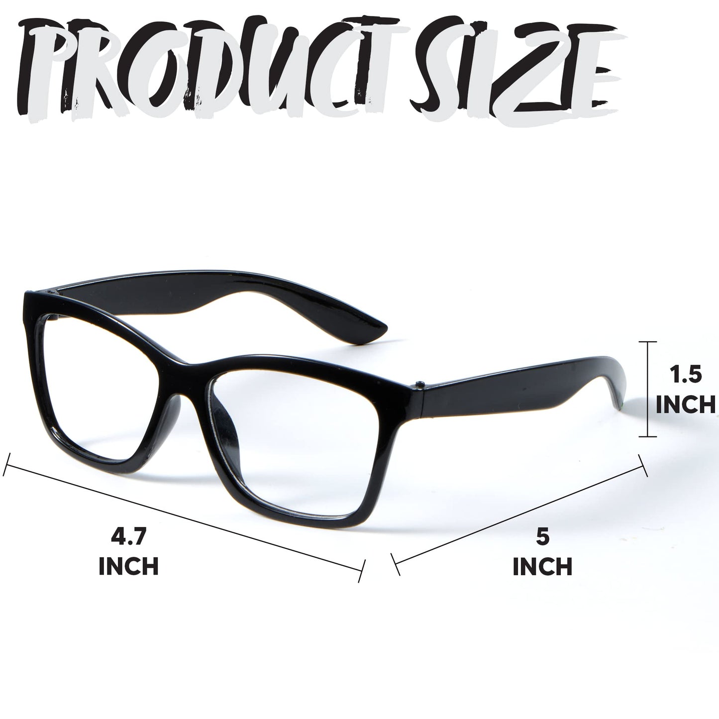 SYNCFUN Halloween Nerd Glasses,Round Glasses Magic Costume Movie Themed Costume Glasses for Kids Posing Props Masquerade Costume Birthday Party Cosplay Supplies