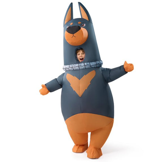 Joyfy Halloween Inflatable Doberman Costume for Kids ，Full Body Inflatable Dog Costume for Halloween Cosplay Puppy Theme Party