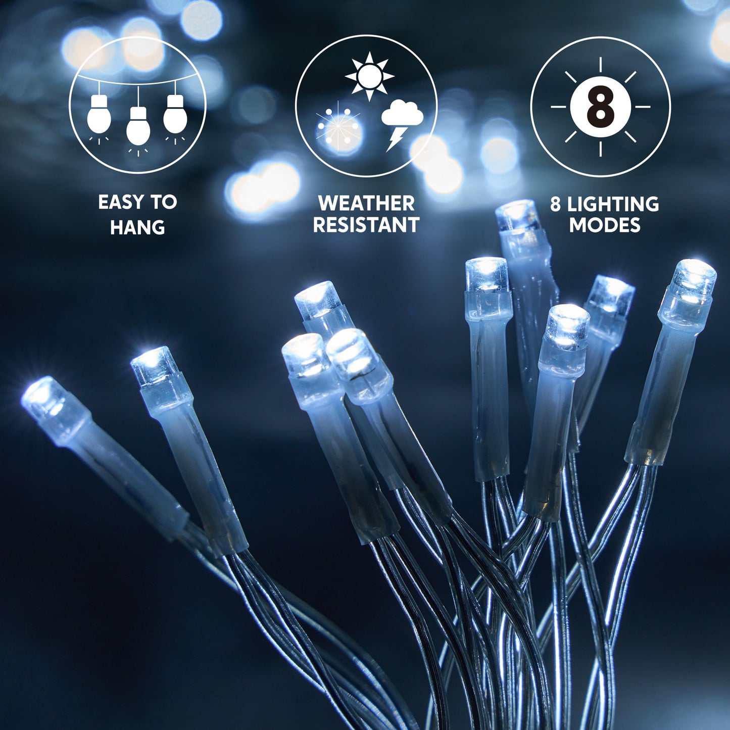 Joyfy 360 Christmas Net Lights for Bushes,6.5 x 15 ft Pure White Incandescent Christmas Lights Net Lights Outdoor Mesh Lights for Bushes Garden Party Xmas Tree Decoration