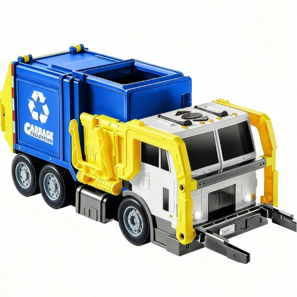 Joyfy 16" Lights and Sounds Large Garbage Truck Toys for Boys, Realistic Trash Truck Toy with Trash Can Lifter and Dumping Function, Toy Truck Christmas Girthday Gift for Boy Age 2 3 4 5 Years Old