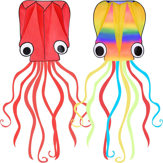 JOYFY Large Octopus Kite Easy to Fly for Kids and Adults, Large Beach Kite for Outdoor Games and Activities
