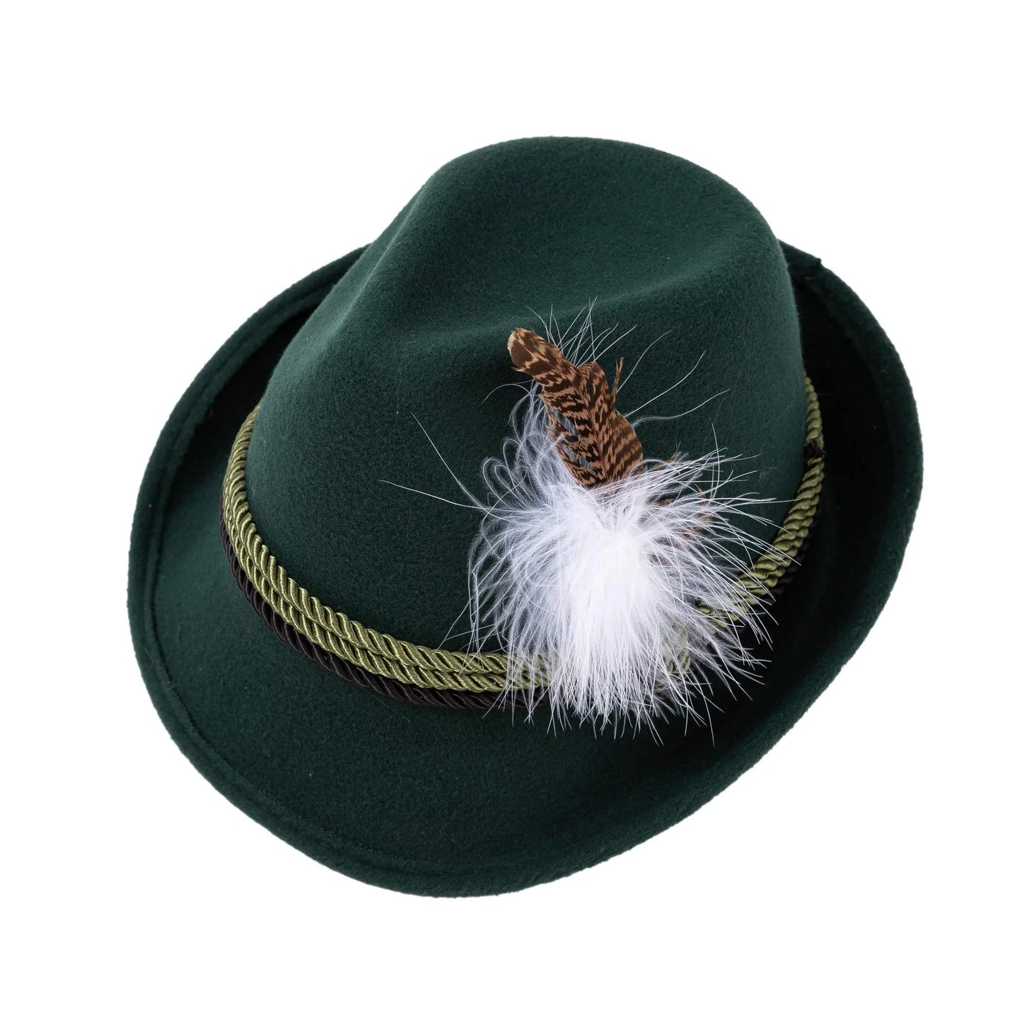 Syncfun 2 Packs Swiss German Alpine Hats Costume Accessories, Felt Fedora Retro Set for Adults Halloween Party Cosplay Dress UP