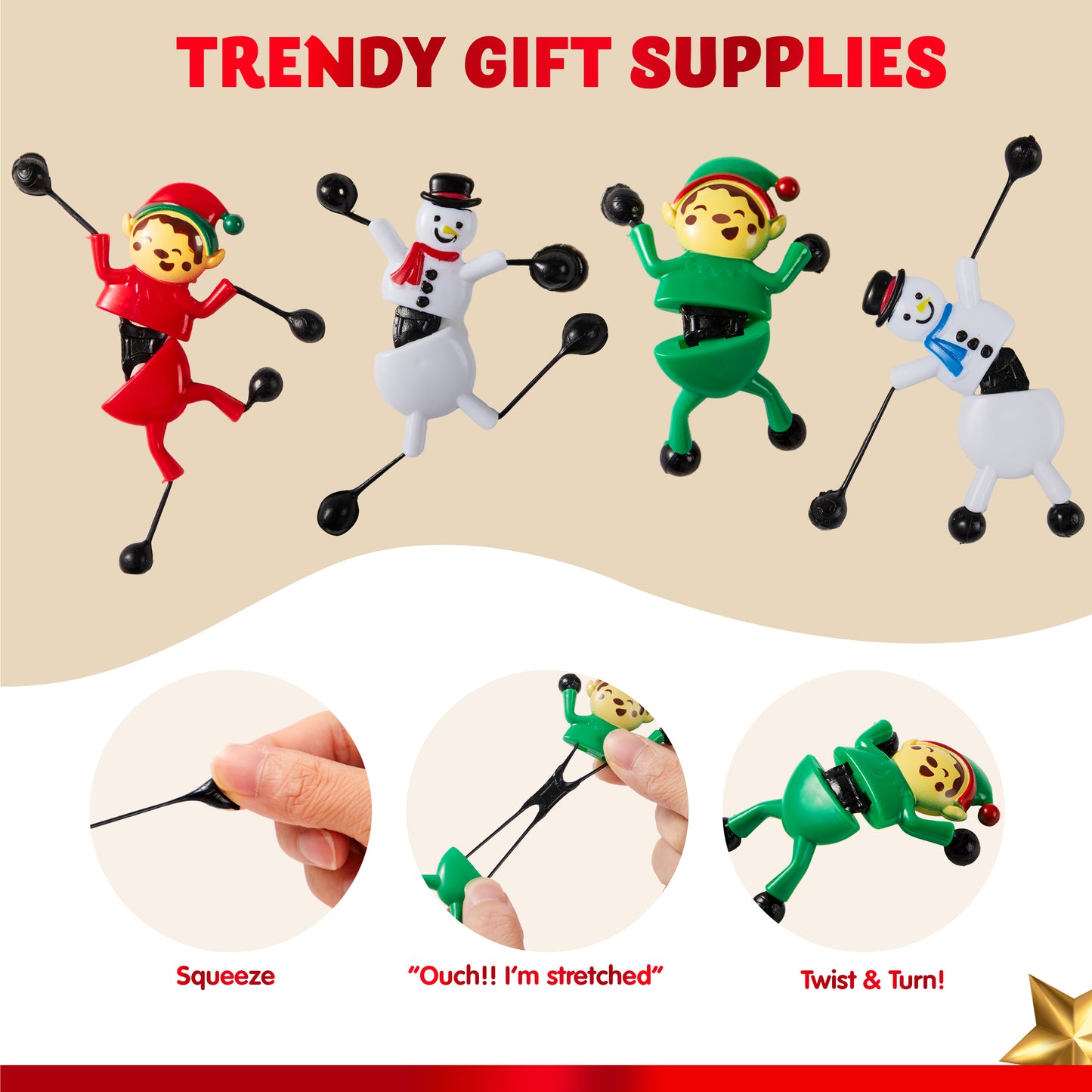 Joyfy Kids Christmas Party Favors,Climbing Man Stretchy Toys