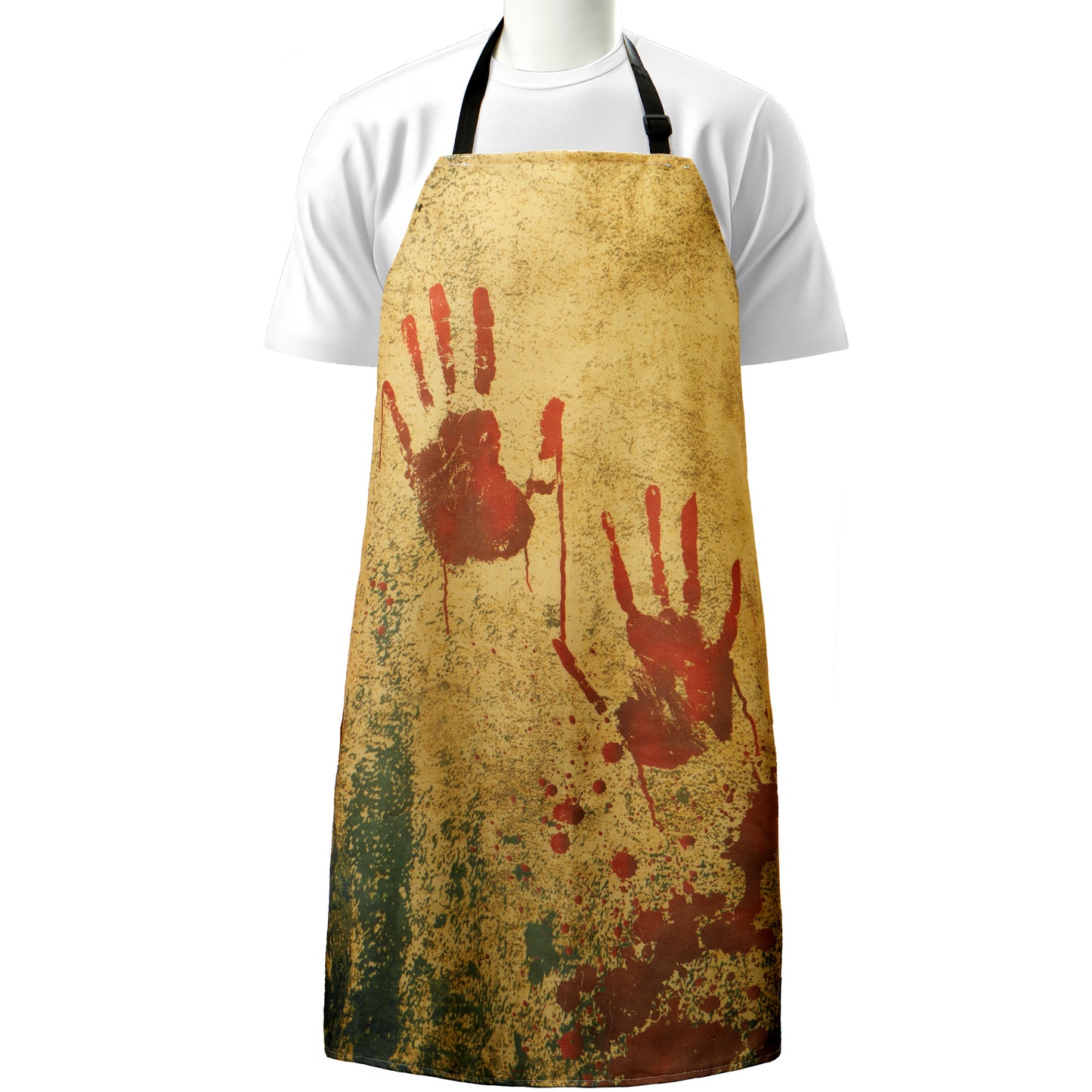 Syncfun Halloween Horror House Apron Costume Accessories,Unisex Kitchen Bib Butcher Apron with Adjustable Neck for Cosplay Accessories Adults Dress Up