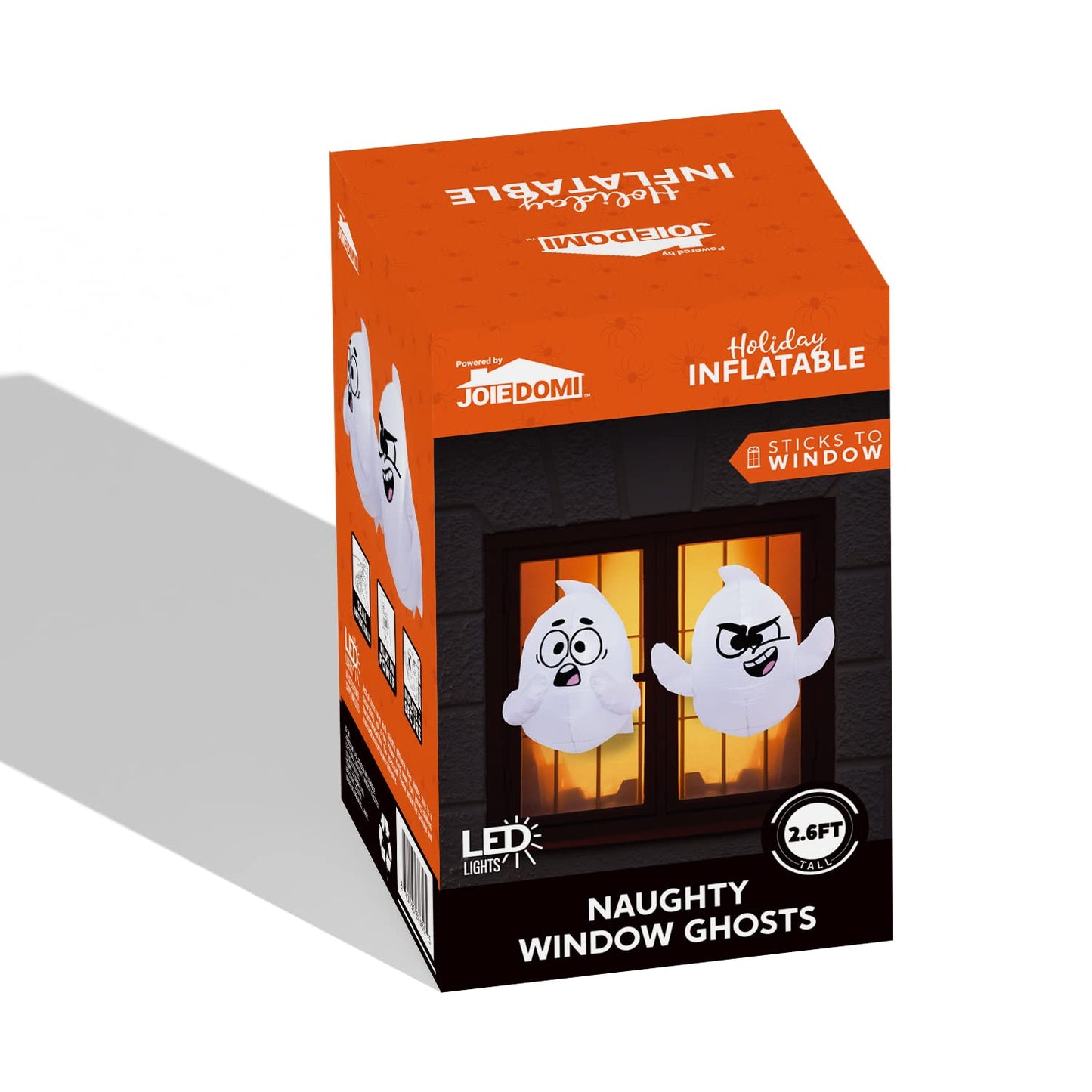Syncfun 2 Pack Halloween Inflatable Window Ghost,2.6 FT Outdoor Scary Flying Ghost Broke Out from Window with Built-in LED Blow Up Inflatable for Window Decoration Yard Garden Lawn Decor