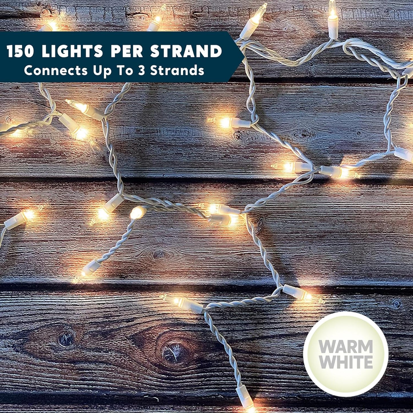 Syncfun 3 Pack of 150 Christmas Net Lights for Bushes,4 x 6 FT Warm White Incandescent Christmas Lights Net Lights Outdoor Mesh Lights for Bushes Garden Party Xmas Tree Decoration