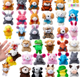 Joyfy 36 Pcs Mini Stuffed Animals Bulk Small Animal Plush Toys Party Favors for Kids, Pinata Fillers, Carnival Prizes, Teacher Student Gifts Prizes, Birthday Party Supplies