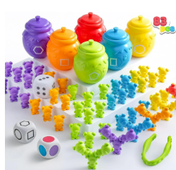 JOYFY 83 Pcs Rainbow Counting Bears, STEM Educational Toys with Matching Sorting Cups, Montessori Learning Toy for Toddlers, Birthday & Christmas Gift for Boy & Girls Aged 3+